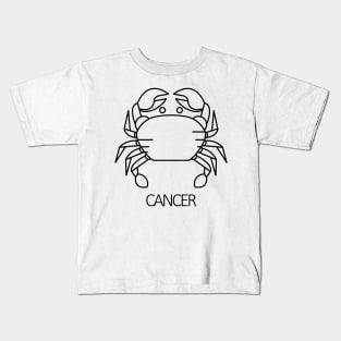 Cnacer Zodiac Sign - Black Kids T-Shirt